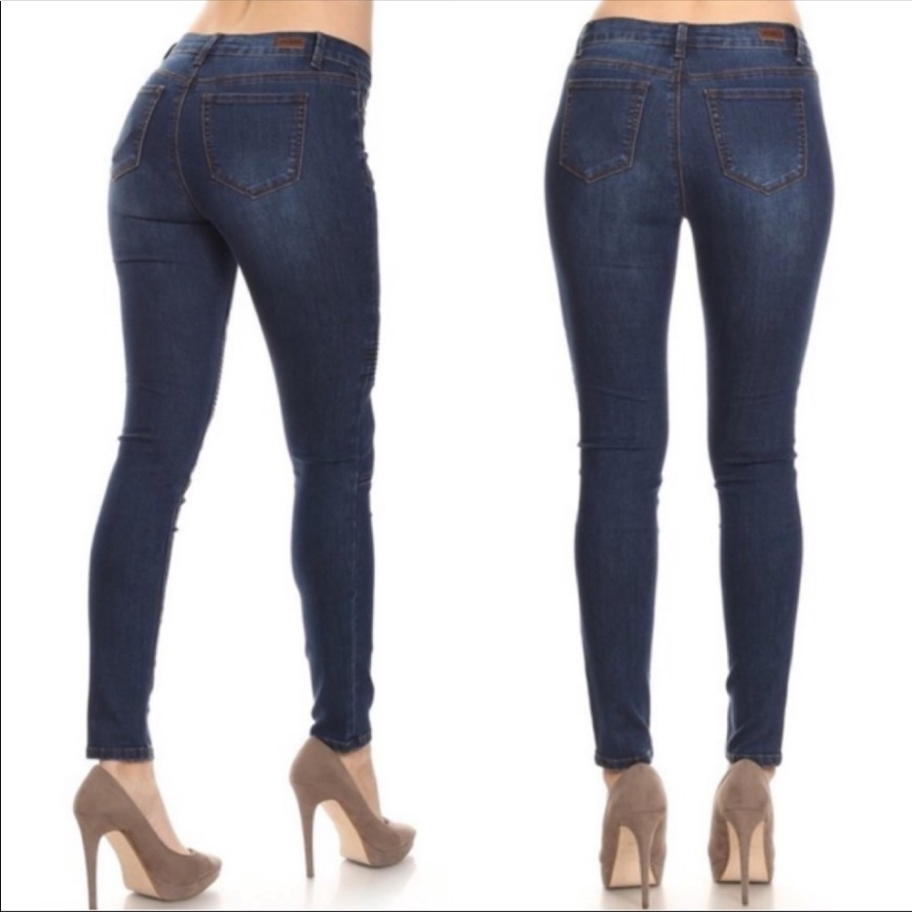 NEW! ENGEAN MOTO SKINNY JEANS  IN SIZE 5, 9, 13 - Picture 3 of 5